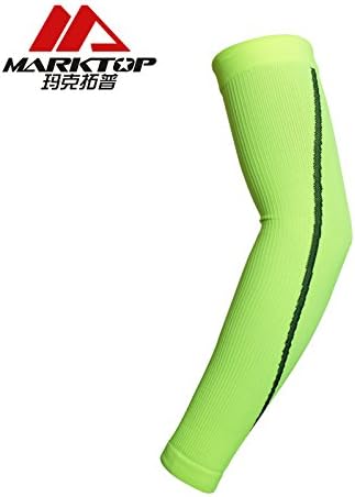 Gym Sports Elbow Sleeve MARKTOP Ultra-thin Breathable Luminous Sleeve Recovery Compression-Workouts, Weightlifting Arthritis Tendonitis Basketball and Golfer's Elbow Sleeve-M5198 (L)