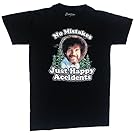 Bob Ross Inc Mens Happy Accidents T-Shirt Large Black