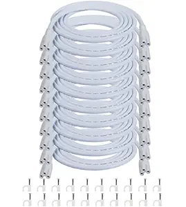SinLoon T5 T8 LED Lamp Connecting Wire Ceiling Lights Daylight LED Integrated Tube Cable Linkable Cords for LED Tube Lamp Holder Socket Fittings with Cables(4.9FT/1.5M,10-Pack)