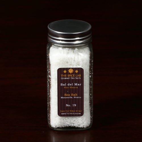 Gourmet Flor Blanca Finishing Sea Salt (Mexico) a great Fleur De Sel type salt - Glass Shaker Bottle