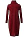 JayJay Women Vintage Cowl Neck Knit Sweater Long Sleeve Midi Pullover Sweater Dress with Two Pocket
