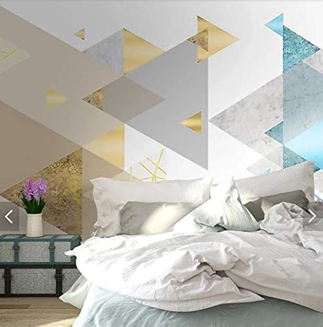 WAHAZC Grande Soie 3D Peinture Murale Papier Peint Photo Géométrique  Triangle Papier Peint Photo pour Papier Peint Imprimé Papier Peint Papier  Peint Papier Peint Muraux 3d Mur personnalisé Fond TV S: Amazon.fr: