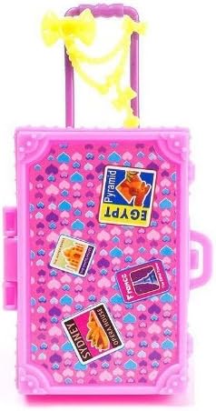 Cute Kid Child Travel Train Suitcase Luggage Doll House Toy Gift