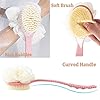 Sunwuun-1-PACK-Back-Scrubber-Body-Brush-Loofah-Dry-Brushing-Body-Brush-with-handle-for-shower-with-Loofah-2-in-1-Multifunction-Bath-Brush-Mesh-Sponge-with-Curved-Handle-for-Men-and-Women Sunwuun 1 Pack Back Scrubber Body Brush Loofah Dry Brushing Body Brush with Handle for Shower with Loofah, 2-in-1…