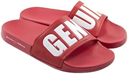 Genuine By Anthony Red Slide Sandals (Red, 11)