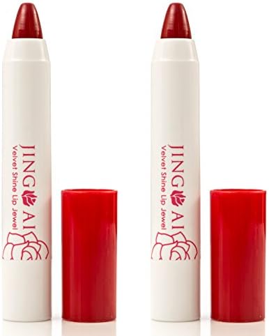 Red Lipstick For Women - By Jing Ai - More Than A Lip Stain Or Crayon Our Lip Jewels Give Your Lips A Powerful Dose of Long Lasting Color & A Sexy Pout. Paraben & Cruelty Free 1 oz. (2 Pack)