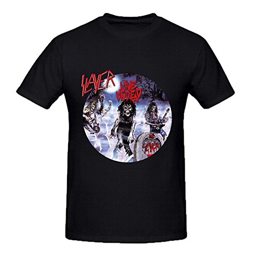 Slayer Live Undead Comfot Round Neck T Shirt For Men Black