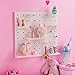 DOFYWARE Decorative DIY Pegboard Wall Mounted Organizer, Plastic Makeup Storage Shelves Hanger Peg Rack for Jewelry Key Mug Office Kitchen Bedroom Living Room (White)