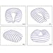 FashionLife Microbeads U Shaped Neck Pillow Stripe Travel Pillows Foam-Grey