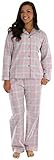 Frankie & Johnny Women's Flannel Pajamas with Matching Footie