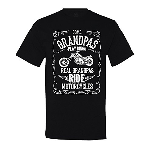 Some Grandpas Play Bingo, Real Grandpas Ride Motorcycles T-Shirt Vintage Aged To Perfection T-Shirt X-Large Black