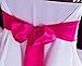 SPRINGROSE Fuschia-Hot Pink Wedding Satin Chair Sashes(Set of 10). These are a Wonderful Decoration for Your Chairs. Be Sure and Add Them to Your List of Party Supplies.