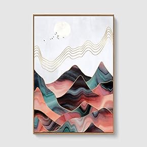 Framed Home Artwork Nordic Style Abstract Color for...