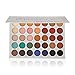 Beauty Glazed Professional Cosmetic Matte Shimmer Eyeshadow Palette 35 Color With Drop Shaped Cotton Pad Long Lasting Eyeshadow Palette Powder Beauty Blender(35 Color+1PCS)