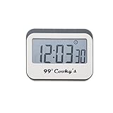 YOYUNG Digital Kitchen Timer,Large LCD Display,Loud Alarm, Magnetic Back,Stand,Portable,Stopwatch, Clock (Gray)