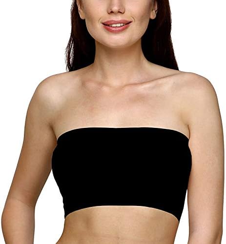 ShopOlica Seamless Strapless Padded Tube Bra Imported Soft Fabric Full Cup