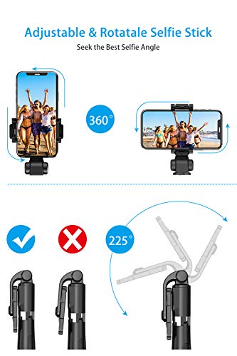 image for Selfie Stick Tripod with Bluetooth Wireless Remote,Ausemku Extendable 