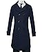 Lende Men's Trench Coat Winter Long Jacket Double Breasted Overcoat (S, Navy)
