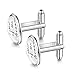 Father of the Groom Cuff Links Letters Silver Plated Cufflinks for Men