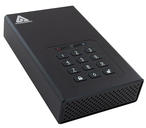 Apricorn 22TB Aegis Padlock DT 256-Bit Encrypted USB 3.0 Hard Drive (ADT-3PL256…