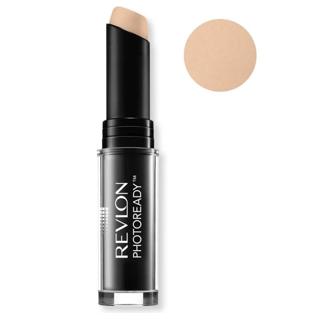 REVLON Concealer Stick, PhotoReady Face Makeup for All Skin Types, Longwear Medium- Full Coverage with Creamy Finish, Lightweight Formula, 002 Light, 0.11 Oz