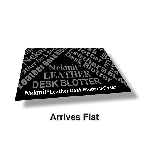 Nekmit Leather Desk Blotter Pad 24 x 14 Inches, Flat, NonSlip