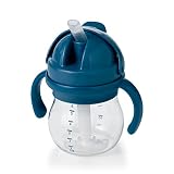 OXO Tot Transitions Straw Cup with Removable Handles, Navy, 6 Ounce