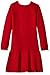 Nautica Girls' Raglan Sweater Dress with Rope Stripe Full Rib Skirt