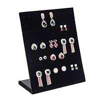 Valdler Earring Holder Velvet Fabric Display Holder Organizer Jewelry Displays 30 Pairs Black