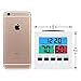 T&F Humidity Meter Desk Digital Clock Bedroom Clock with Temperature Weather Cute for Living Room