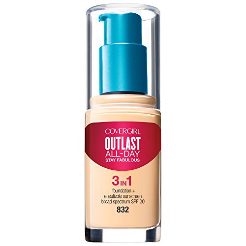COVERGIRL Outlast All-Day Stay Fabulous 3-in-1 Foundation Nude Beige, 1 oz
