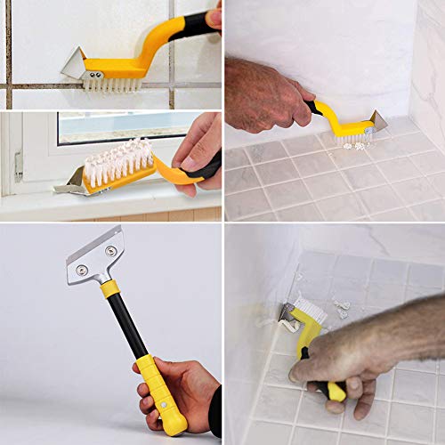 Caulking Tools 5 pcs, Sealant Removal and Multi-Purpose Scraper for Kitchen Bathroom Floor Door and Window (Orange)