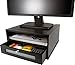 Victor Midnight Black Collection 1175-5 Wood Monitor Stand/Riser