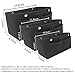LEXSION Felt Purse Organizer Insert Bag organizer Multi Pocket Bag in Bag Organizer For Tote & Handbag Shaper 8008 Black S