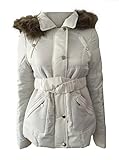 Alipolo Women's Winter Plus Size Hooded Fur Collar Thick Padded Jacket