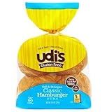 Udis Gluten Free Classic Hamburger Buns - 4 per pack -- 8 packs per case.