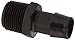 Eldon James A12-12GFBN Glass Filled Black Nylon Adapter Fitting, 3/4-14 NPT to 3/4