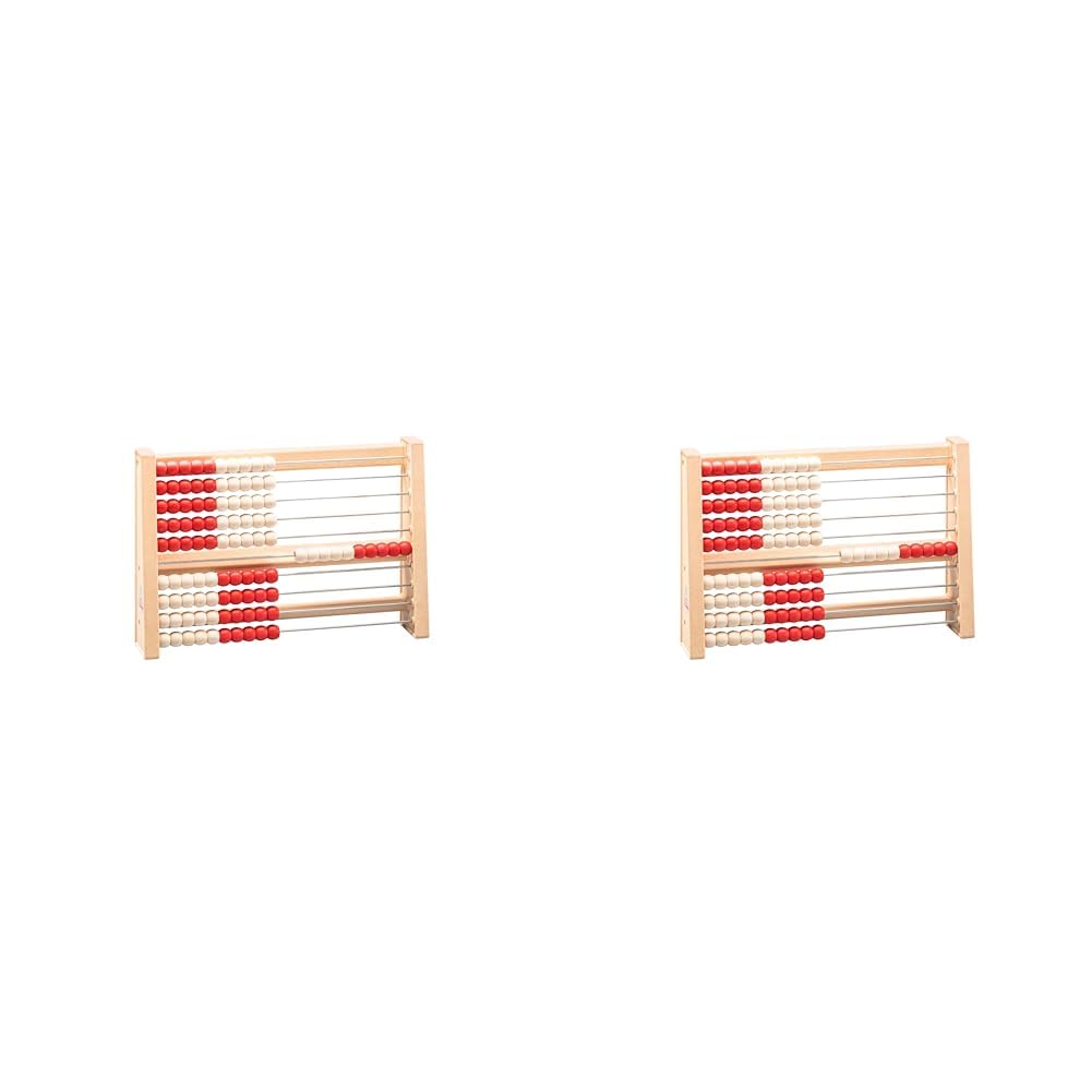 Wissner Active Learning 100 Student´S Abacus, Re-Wood Red/White (Pack of 2)