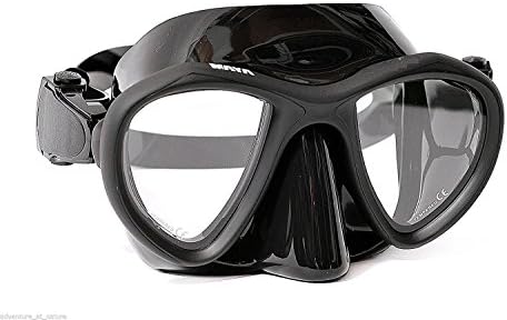Adventure At Nature Black Mask For Scuba Diving Freediving Snorkeling Spearfishing Dive (Black)