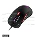 Gamerz GMZ-M3 DPI 6 LED Lights Optical Wired Gaming Mouse, Black/Red