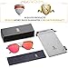 SOJOS Cat Eye Sunglasses for Women Fashion Designer Style Mirrored Lenses SJ1001 with Black/Red