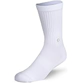 Ethika Men's Crew Sock | White Logo -Silver-