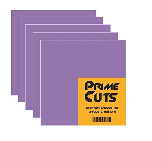 Permanent Adhesive Vinyl Sheets - PrimeCuts - 5 Light Purple Sheets 12 x 12 - 5 Light Purple Vinyl Sheets for Cricut, Silhouette Cameo, and Other Craft Cutters