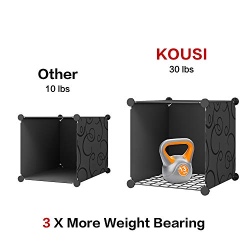 KOUSI Large Cube Storage -14"x18" Depth (6 Cubes) Organizer Shelves Clothes Dresser Closet Storage Organizer Cabinet Shelving Bookshelf Toy Organizer - Thumbnail 3