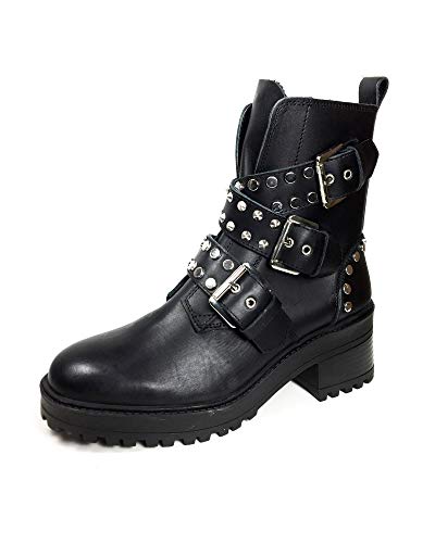 Zara Women Flat leather ankle boots with buckled straps 7170/301