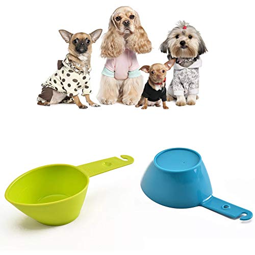 DoubleWood Set of Four Pet Food Scoop, Measuring Cups Spoon Set Plastic Food Scoop for Dog, Cat and Bird Food - Thumbnail 2