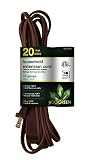GoGreen Power GG-24820 16/2 20' Household Extension Cord - Brown