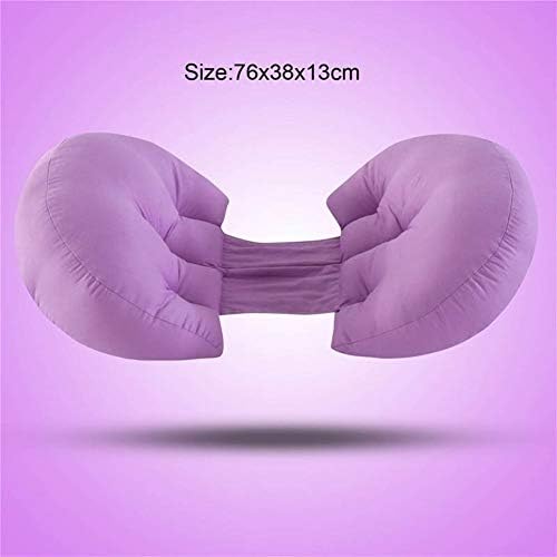 DASHUAIGE Multi-Function U Shape Pregnant Women Pillow Belly Support Side Sleepers Plaid Pregnancy Body Pillows for Maternity (Color : Purple)