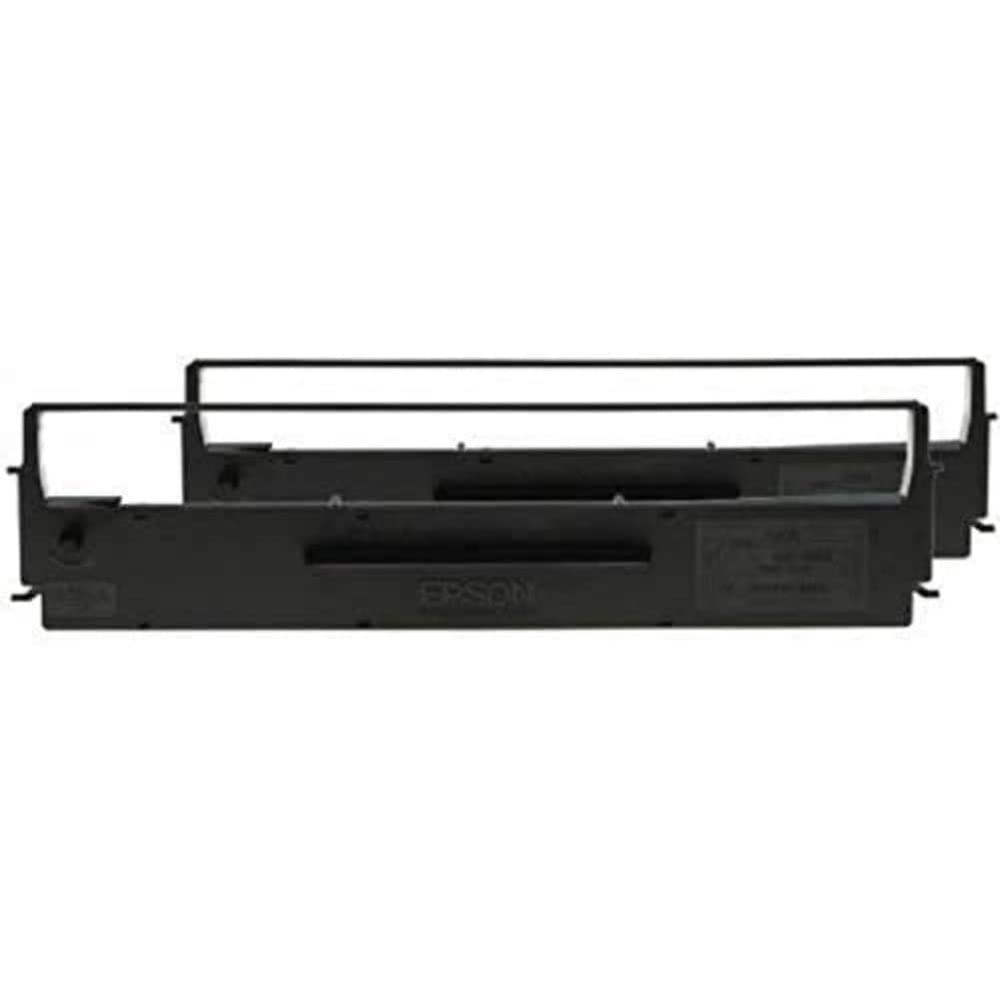 Epson Print Ribbon for LX 300+, 300+II, 350, Black (Pack of 2), Genuine