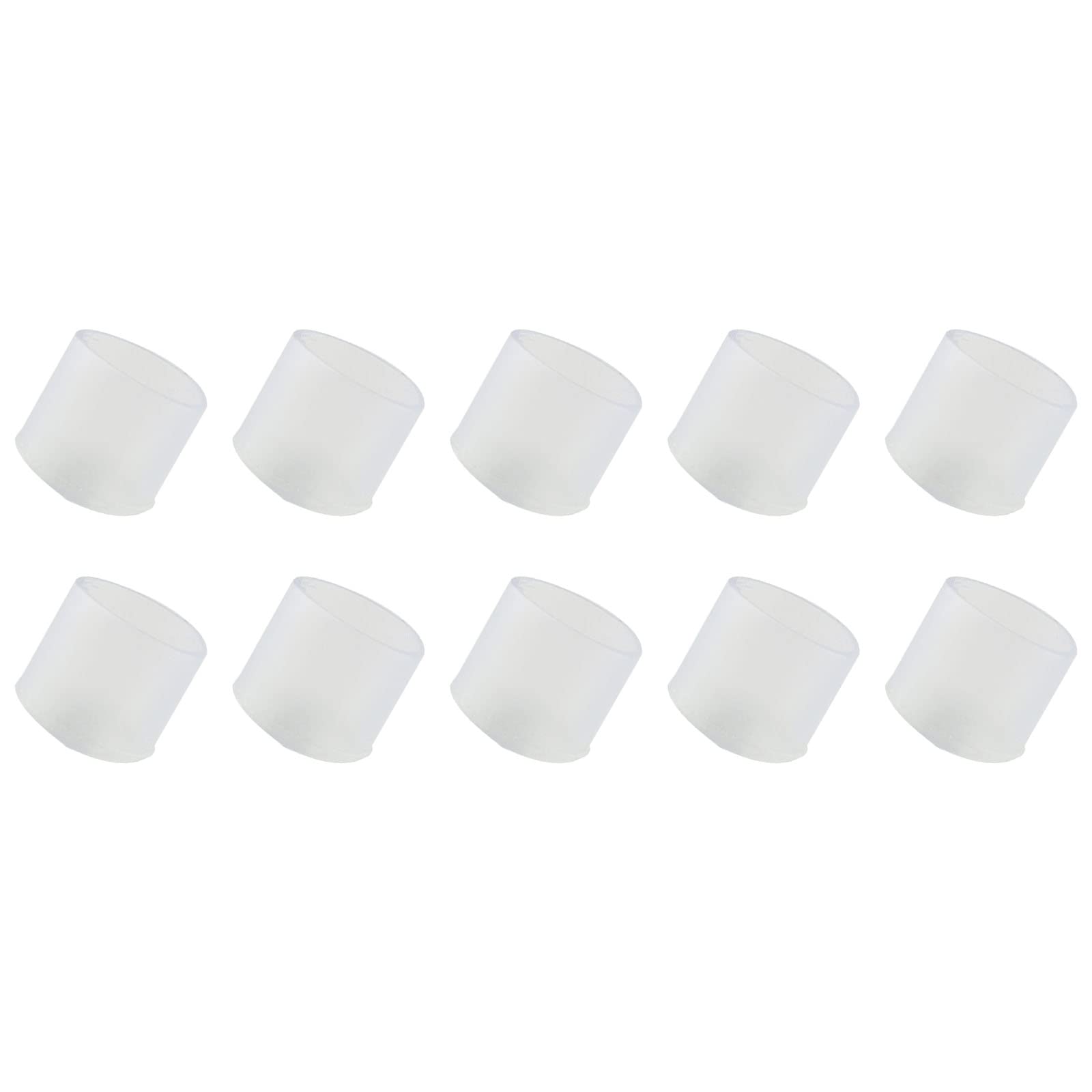 METALLIXITY Chair Leg End Cover (16mm Dia) 8Pcs, PVC Furniture Feet Caps Floor Protector - for Sofa Table Patio Chairs, Clear